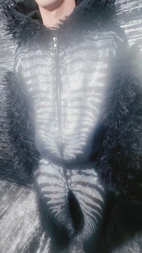 Grey Matter Faux fur hoodie & pants set