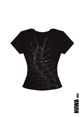 Arachnio Rhinestoned Baby Tee