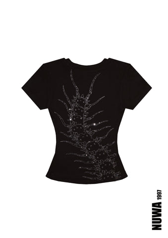Arachnio Rhinestoned Baby Tee