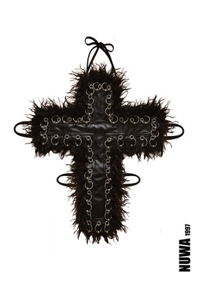 NUWA1997 Idolatry Cross Top in black-1 product view