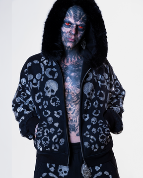 Scene Icon rhinestoned zip jacket & pants set