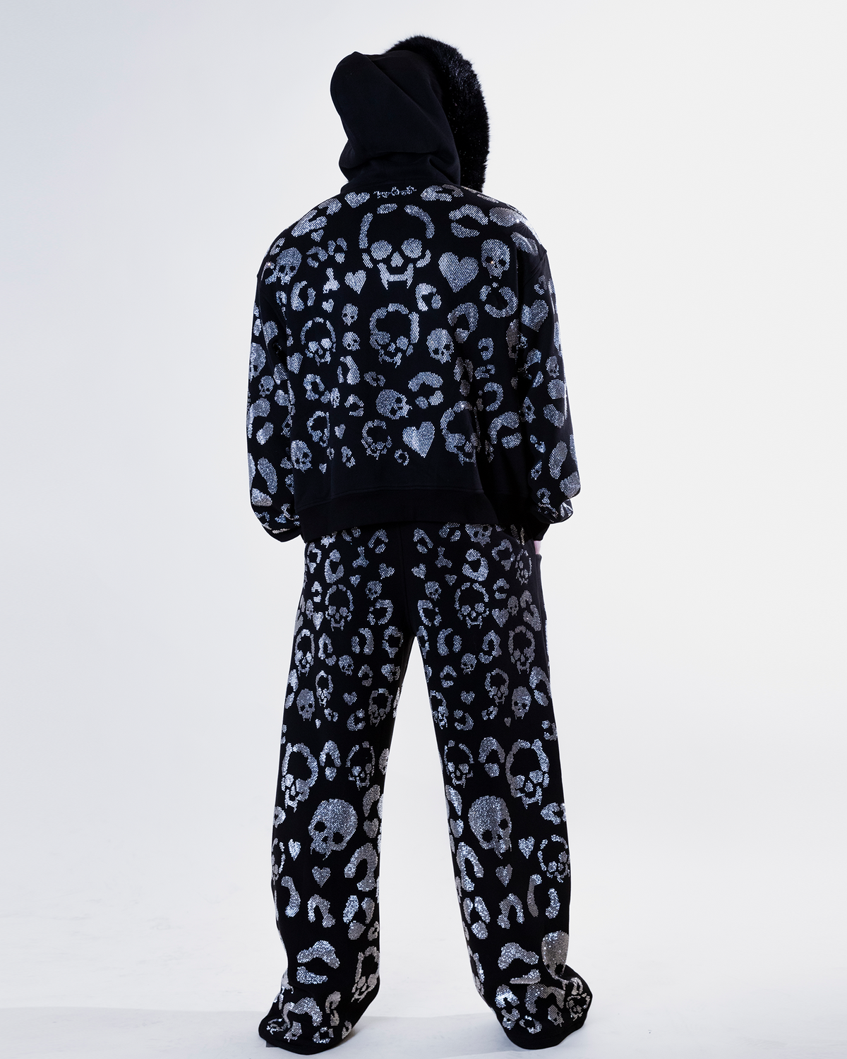Scene Icon rhinestoned zip jacket & pants set
