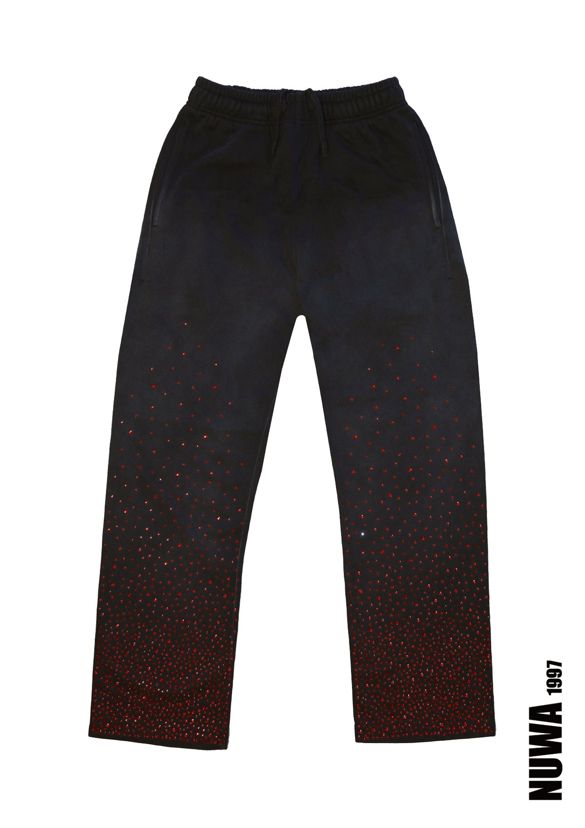 NUWA1997 Rhinestoned Sweatpant pants in clear product view - alternate view