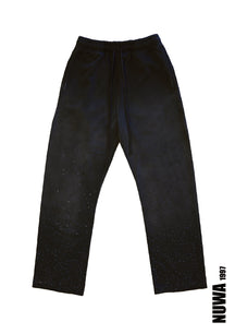 NUWA1997 Rhinestoned Sweatpant pants in clear product view
